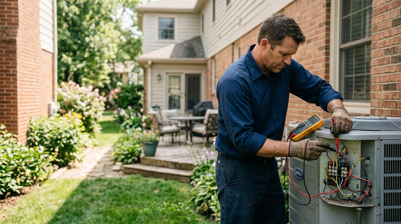 HVAC technician working near Surfside, CA
